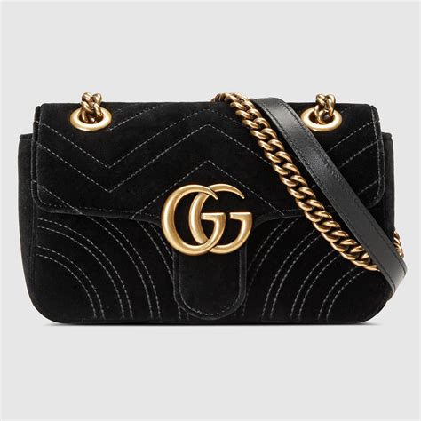 gucci belt bag velvet black|Gucci velvet marmont mini.